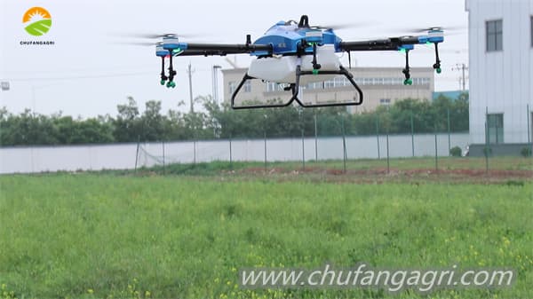 Drone spraying crops