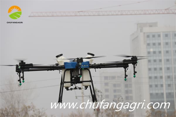 Drone spraying crops