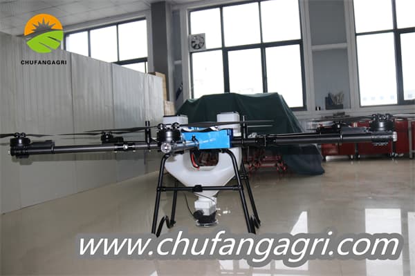 Drone spraying crops