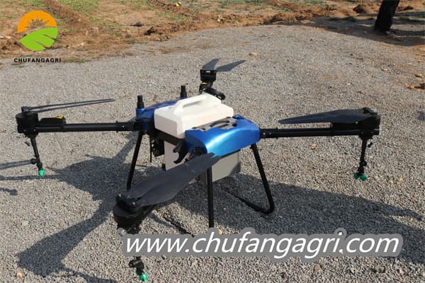 Drones spray crops