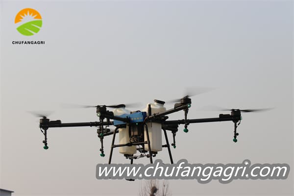 Drones spray crops