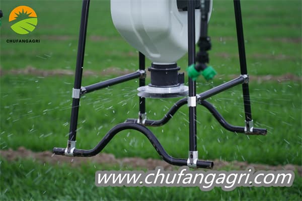Drones spray crops